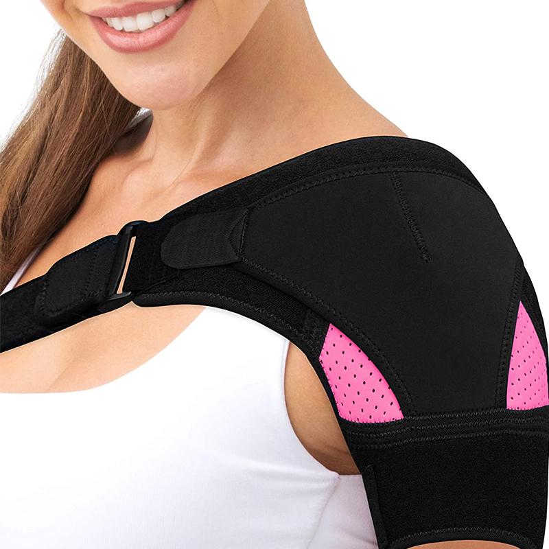 Регулируемый плечевой бандаж, дышащий спортивный плечевой ремень, может удерживать пакет со льдом или массажер, обертывание для облегчения боли в плечах