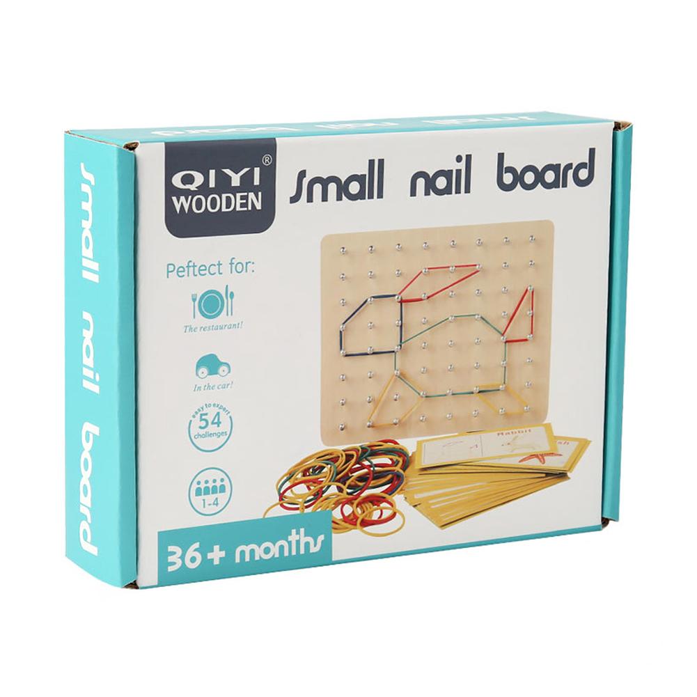 Wooden Geoboard Motor Skills Toy Matrix 8x8/7x7 Early Development Toy for Kids 3 Years Old and Up Gift for Boys and Girls