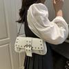 Сумка на одно плечо с заклепками в панк-стиле, Сумка-тоут, Крутая и модная девушка, Сумка подмышку, Сумка-багет