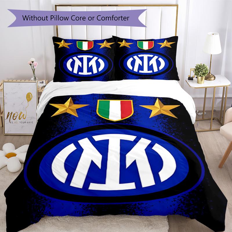 3pcs Football Team (8) Design Cover Set - HD Printed Bedding with 1 Cover and 2 Pillowcases - Perfect for Home and Dorm Decor