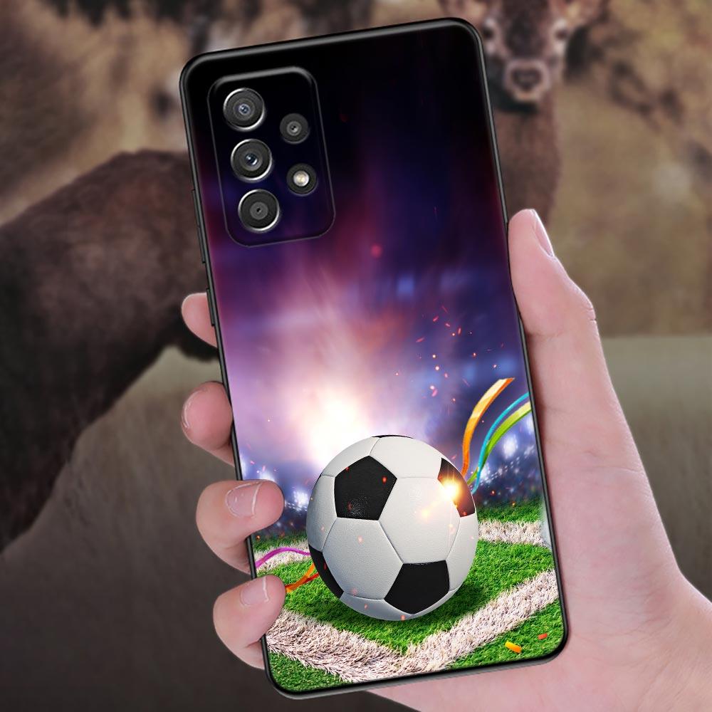 Football Soccer Ball Fire Un Rayo Phone Case For Samsung Galaxy A57 A56 A37 A55 A36 5G A26 A54 A52 A35 A34 A17 A16 A07 A06 Cover
