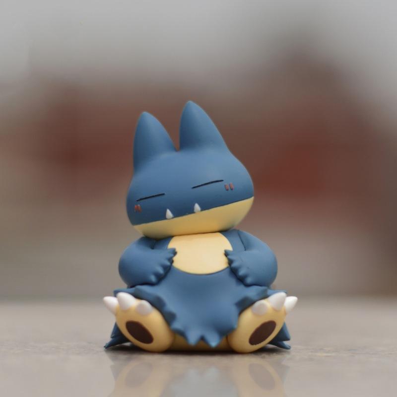 Pokemon Sleeping Figure Psyduck Snorlax, Cute 6-7cm Action Model, Collectible Desk Decor Toy Gift for Fans
