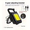 LED Flashlight Keychain Portable Rechargeable LED Lamp Multifunctional COB Camping Work Light Outdoor Fishing Hiking Lantern