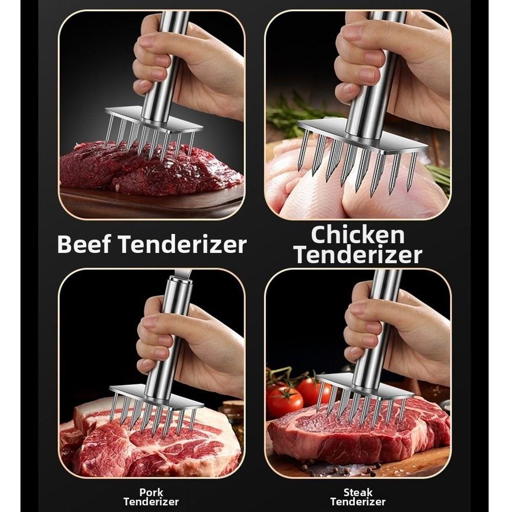 304 Stainless Steel Meat Tenderizer Professional Tool Kitchen Hitting Mallet  Kitchen