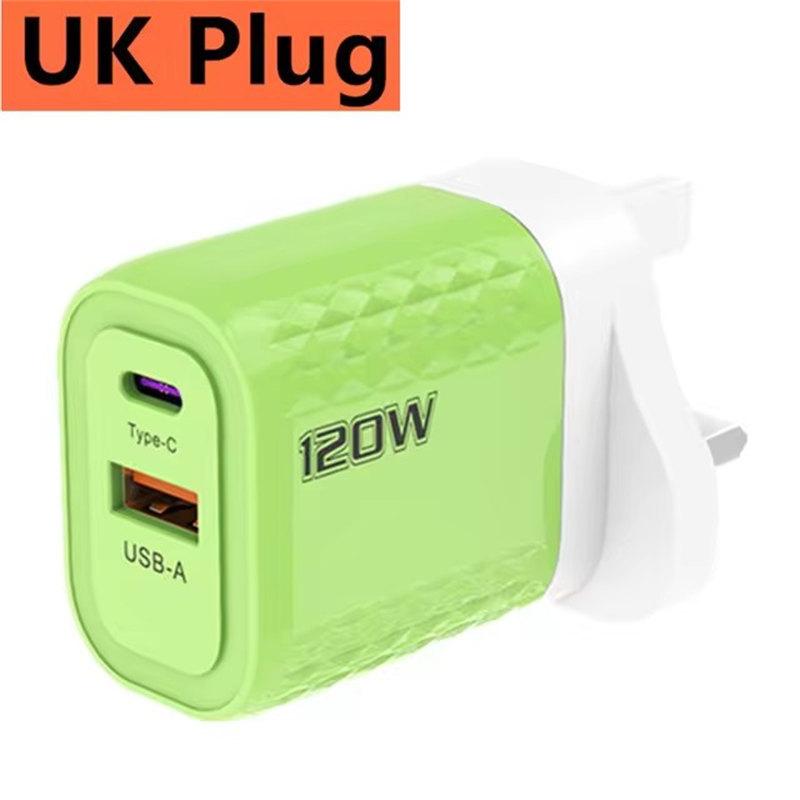 120W USB C Charger GaN Fast Charging Charger PD Quick Charge QC3.0 Wall Adapter For iPhone 15 Xiaomi POCO Samsung Huawei Oneplus