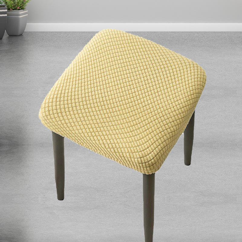 Elastic Stool Cover Plaid Chair Cover Small Square Seat Cover Restaurant