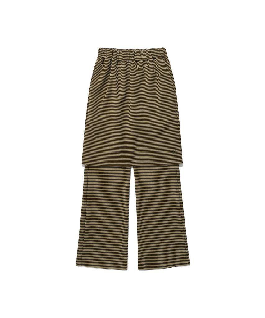 ISTKUNST Stripe Midi Layerd Skirt Pants_Khaki(Ik2Fffpa90A)