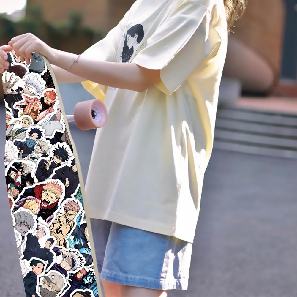 50 шт./упак. аниме-наклейки Jujutsu Kaisen, самодельные наклейки для ноутбука, багажа, скейтборда, телефона, игрушки