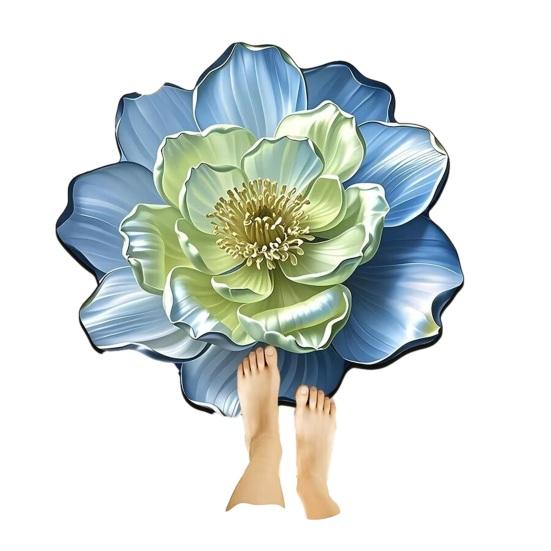 3D Цветочный коврик для пола Нескользящий Реалистичный Цветочный коврик для ванной Декоративный ковер в форме цветка Придверный коврик для гостиной, спальни, прихожей