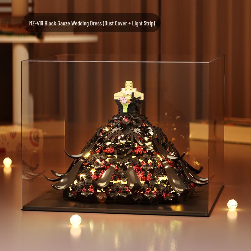 Совместимая Lego Белое Свадебное Платье Микро Алмазный Строительный Блок Фигурка Игрушка - Подарок для Девочек.