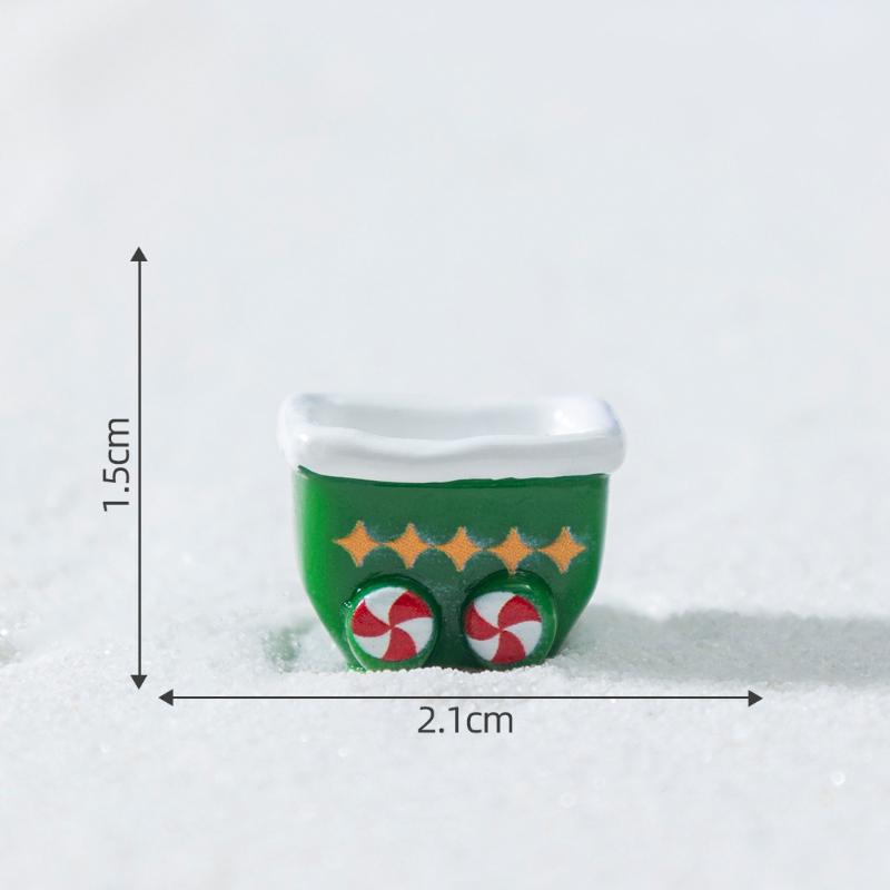 1/4 шт. Рождественская елка Санта Клаус Снеговик Лось Пингвин Колокольчик Миниатюрные ландшафтные украшения Дом Новый год Рождество Кукольный домик Декор