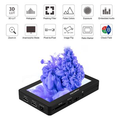 Комплект полевого монитора с диагональю 5,5 дюйма, видеопомощью 3D LUT и солнцезащитным козырьком, поддержка наклона кронштейна, вход и выход 4K HD