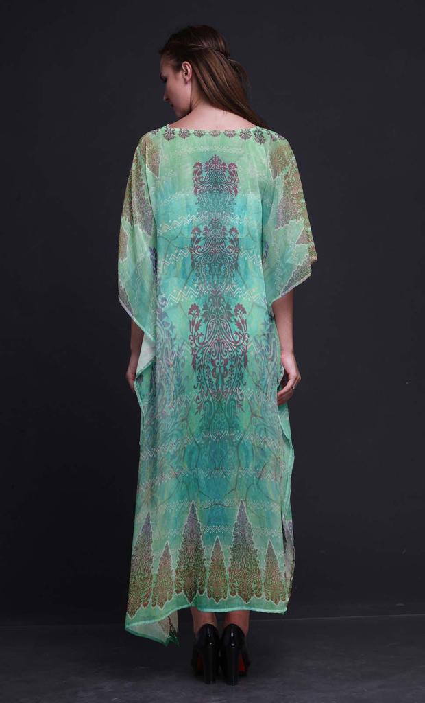 Phagun Floral & Paisley Ladies Kaftan Holiday Loungewear Maxi Dress Beach