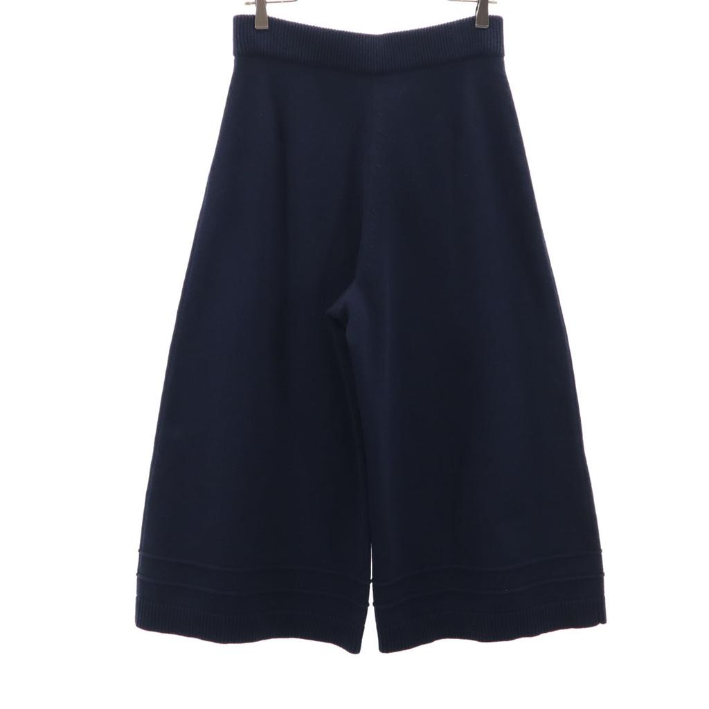 FOXEY NEW YORK made in Japan knit Wide pants 42 Navy Women Used