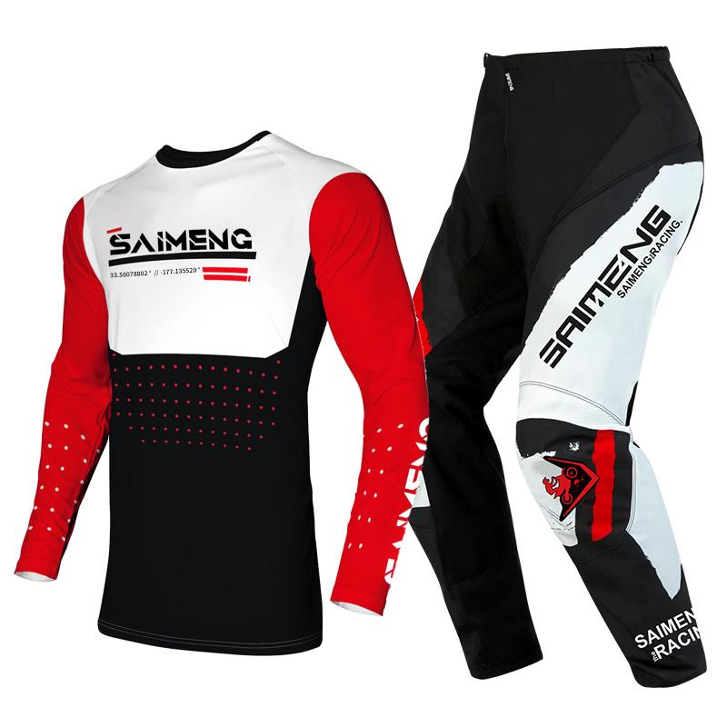 Комплект экипировки для мотокросса для детей 4 5 6 7 8 9 10 11 12 13 лет Молодежный детский мотоциклетный костюм для мальчиков и девочек, майка, штаны, гоночный костюм для бездорожья, эндуро, мотокросса, горного велосипеда