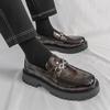 Men's Shoes Large Size British Style Business Leather Shoes Men's Versatile Leather Shoes Men's Foot Platform Loafers
