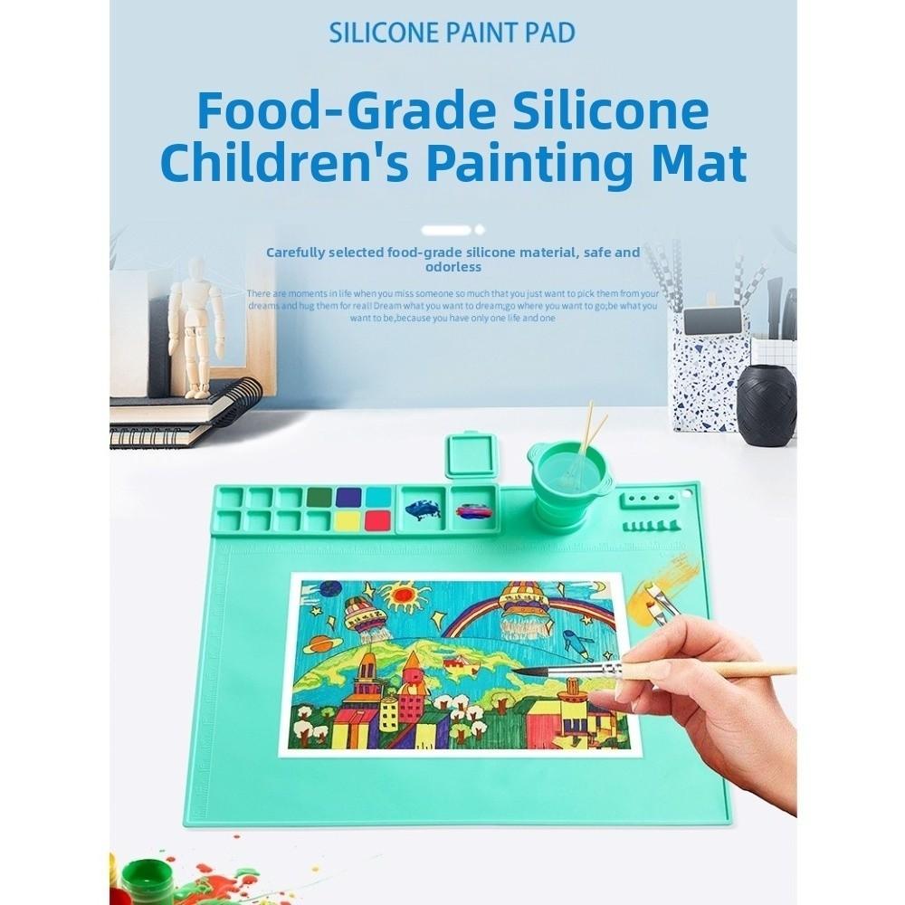 Non-Slip Silicone Children Art Mat Washable Graffiti Painting Mat for Artists