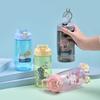 Бутылка для воды Интернет-знаменитость пластиковая кружка для воды мультяшная детская кружка с трубочкой ремешок летняя высокая ценность студенческая женская чайник кружка-попрыгунчик