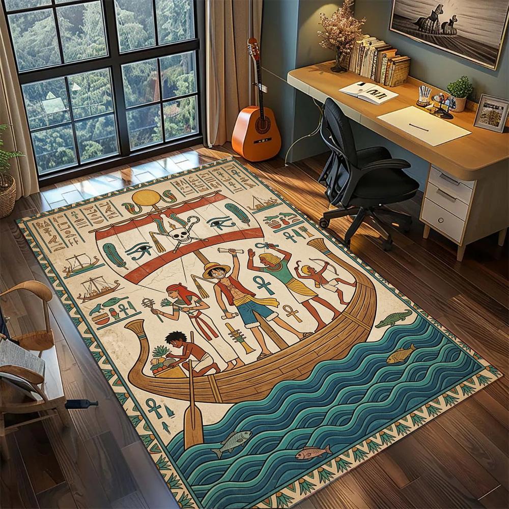 Zoro One Piece Rug Carpet Large Area Rugs Non Slip Washable Floor Mat for Gamer Room Bedroom