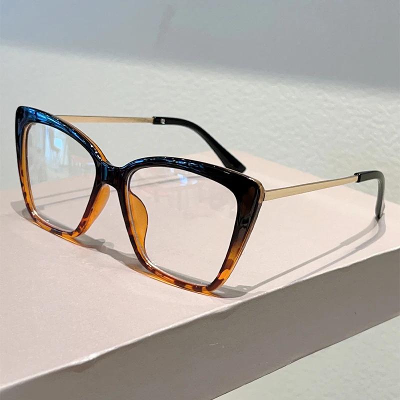 Оверсайз очки «кошачий глаз» женские модные винтажные дизайн блокирующие синий свет оптические оправы трендовый брендовый дизайн очки