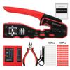 RJ45 Crimp Tool Kit All In One Pass Through Crimping Tool for Cat5e Cat6 Cat6a Pass Through