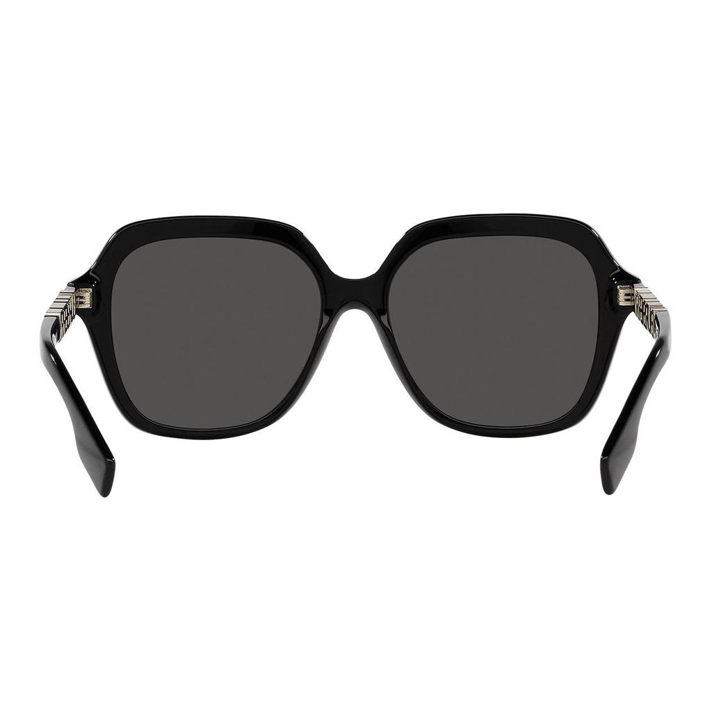 Burberry Temple Lettering Acetate Metal Square Sunglasses Women's Black