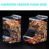 Cute Hamster Samll Animal Automatic Pet Food Feeder Plastics Durable Strong Simplicity Clear Transparent Safe Food Bowl