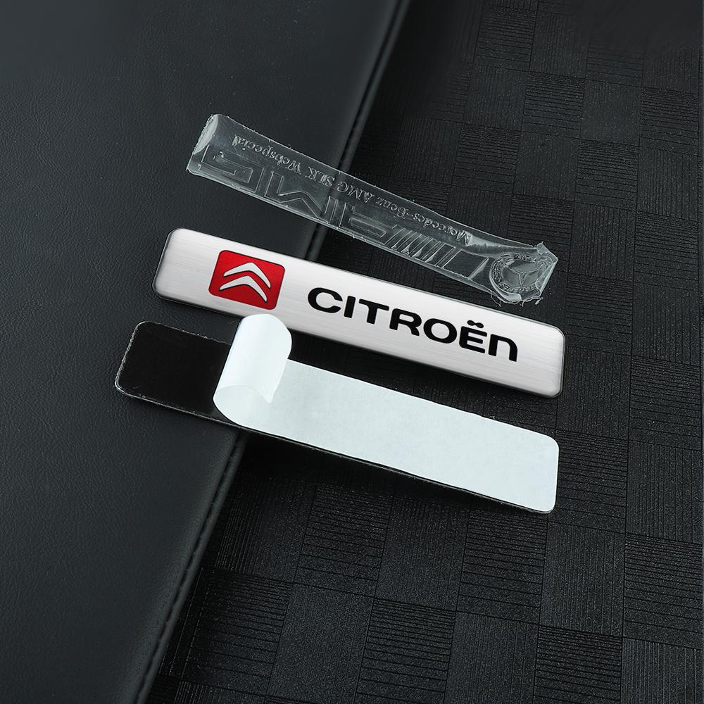AFP2   1pc Aluminum Emblem Car Window Body Car Side Fender Decoration Stickers For Citroen C4 C2 C1 C3 Grand Picasso Auto Accessories