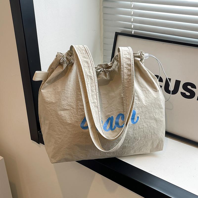 Новая холщовая сумка-тоут на шнурке, сумка-тоут для поездок на работу, сумка через плечо, большая вместительная сумка для покупок, сумка для ланч-бокса
