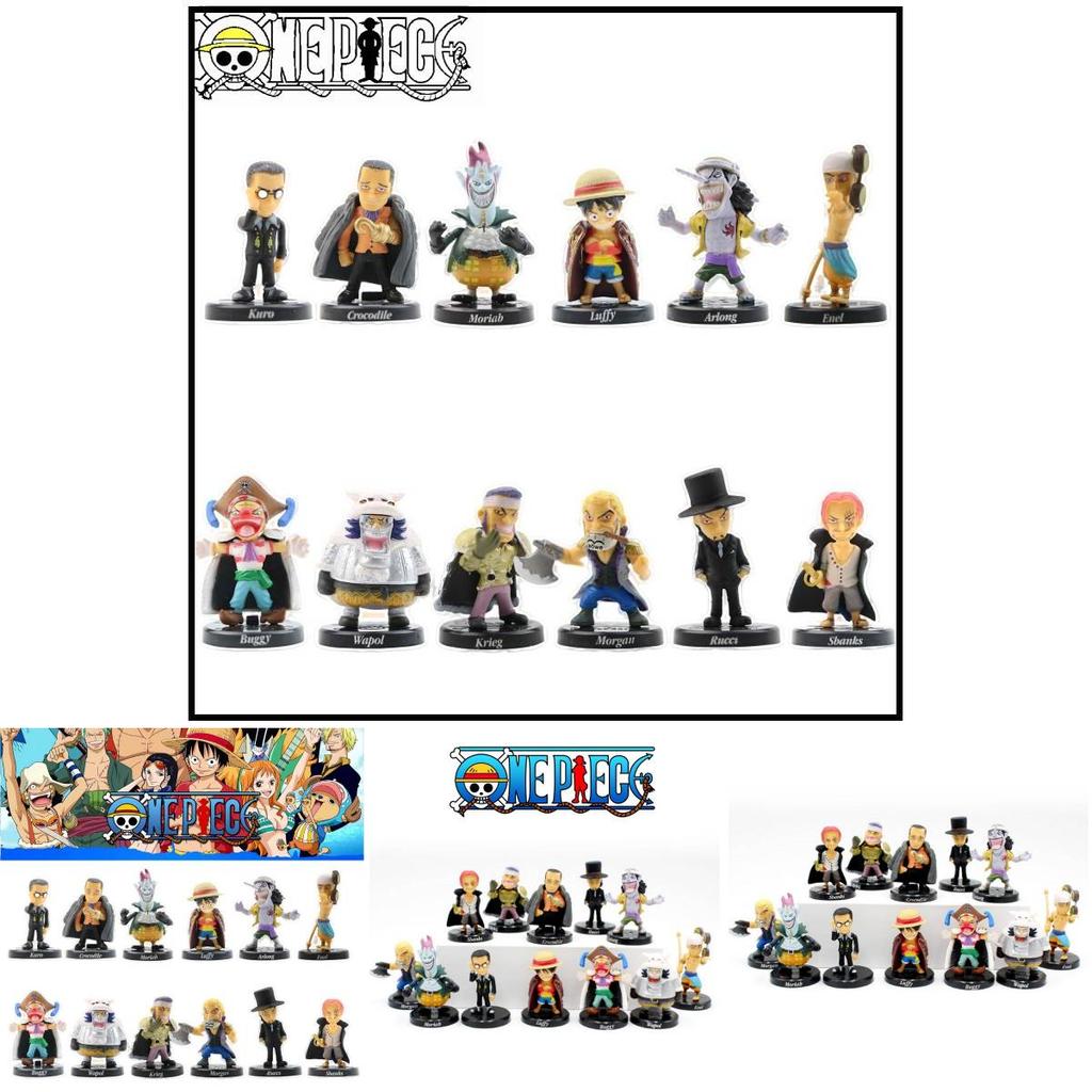Набор аниме фигурок One Piece Луффи Рыжеволосый Шанкс Багги Мория и Брук Модели