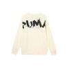 Puma Classics Ftp Crew Tr Solid Color Embroidered Design Round Neck Knitted Long Sleeve Sweatshirt Unisex Sweatshirt White 625829-65