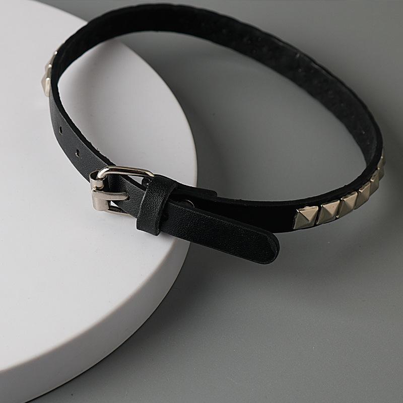 Аниме Тетрадь смерти Ожерелье Миса Амане Кожаный чокер Ожерелья для мужчин женщин Хип-хоп Панк Клепаный воротник Косплей Украшения Подарки