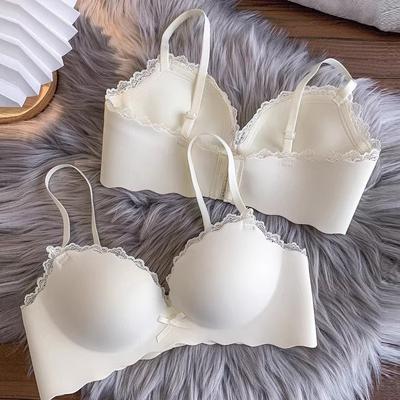 Женский цельный бесшовный бюстгальтер без косточек, удобный, собирает маленькую грудь, предотвращает отвисание груди.