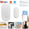 Датчик открытия/закрытия двери/окна Tuya Zigbee, умная сигнализация безопасности, детекторы открытия/закрытия, домашний противоугонный датчик контакта двери, Google Home, Alexa