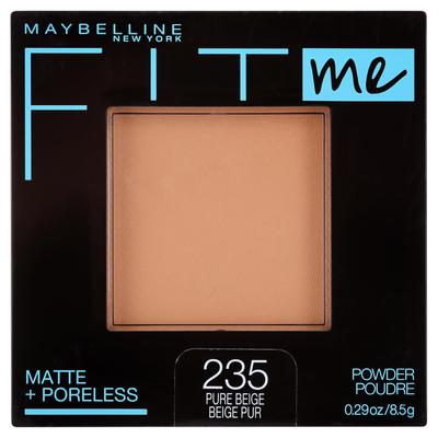Maybelline Fit Me Матовая пудра для лица, скрывающая поры, Прессованная, Чистый бежевый, 0,29 унции