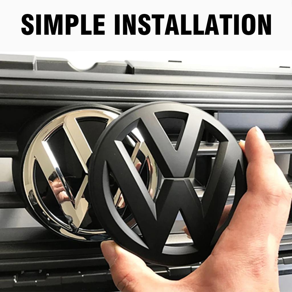 For VW Volkswagen Jetta MK5 Golf Car front badge logo covered ABS sticker front and rear logo trunk lid badge modified For Volks