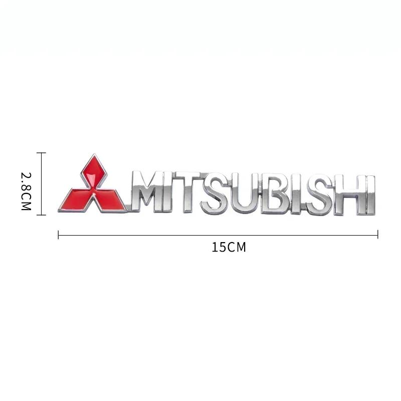 For Mitsubishi RALLIART ASX Triton Outlander Lancer Mirage Xpander Triton Metal 3D Car Front Grille Badge Rear Trunk Sticker