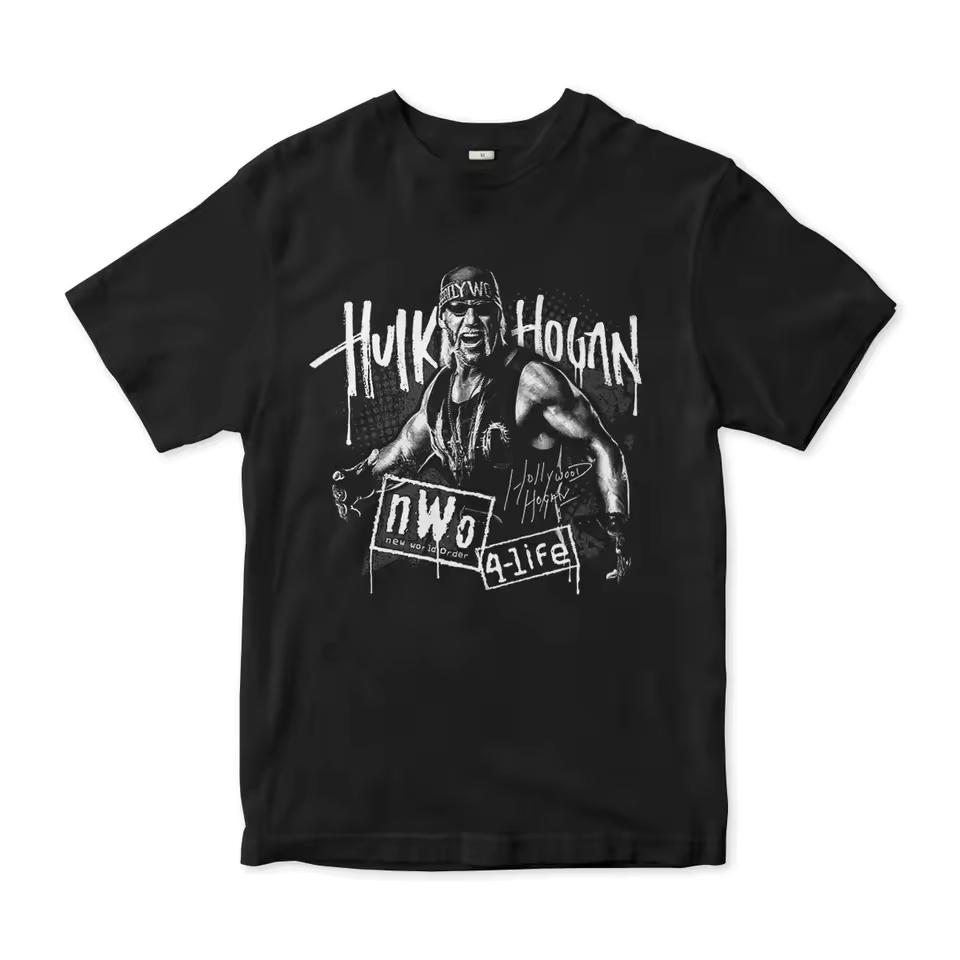 Hulk Hogan NWO 4-life Graphic T-shirt 2026 Summer New Men Women Fashion Casual Cotton Oversized T-shirt Street Wear Y2K