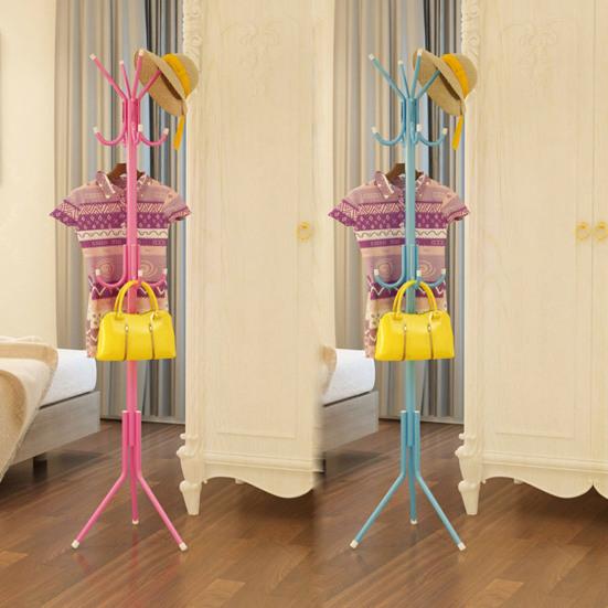 Yousheng Coat Rack with 12 Hooks Freestanding Coat Stand for Entryway Hallway Bedroom And Office Metal Coat Tree Holder for Coats Hats And Bags