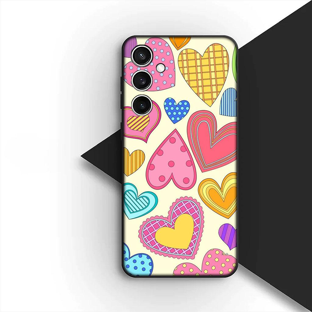 Чехол для телефона для Xiaomi Redmi 15 15C A4 A5 9A 9C NFC Note 9 8 9T 8T 5G Мягкий силиконовый чехол Звезда Темно-красный Сердце Любовь