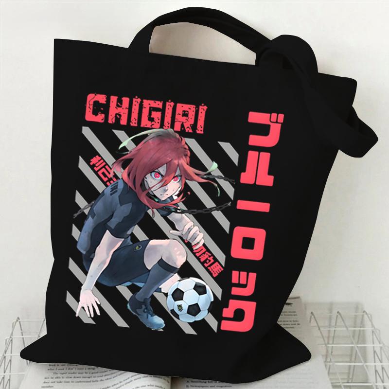 Сумки на плечо в стиле аниме для женщин, синяя сумка-тоут с принтом замка, многоразовые сумки для покупок, холщовые сумки