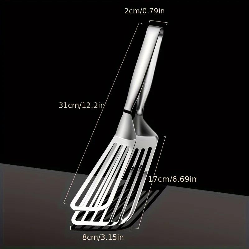 Stainless Steel Professional Kitchen Tongs for Cooking, Multi-Purpose Heavy Duty Food Tongs for Salad, BBQ, Baking, Frying