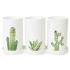 Happy Life Cactus Cutlery Holder (3 Pieces), Mixed Colors, 1 Set, Korean Popular Tableware