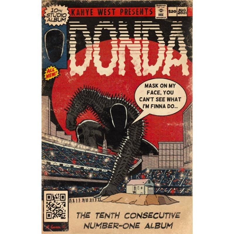 Рэп-певец Винтажный комикс-постер Канье Мак Миллер Weeknd Комикс-принты на холсте Декор для стен Поклонники рэп-поп-музыки Художественный декор для дома