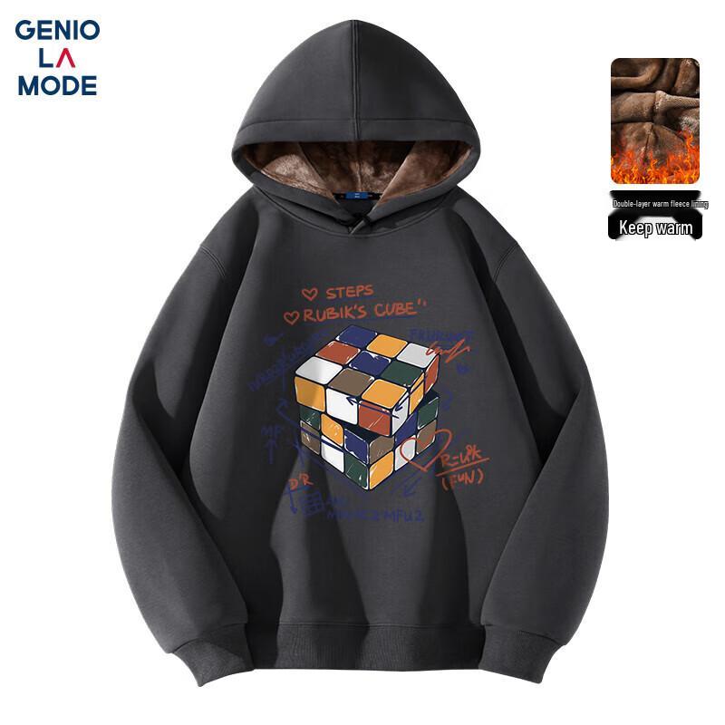 GENIOLAMODE Men's Loose Fit Pullover Hoodie