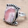 Rhodochrosite Gemstone Handmade Silver Jewelry  "7.5"