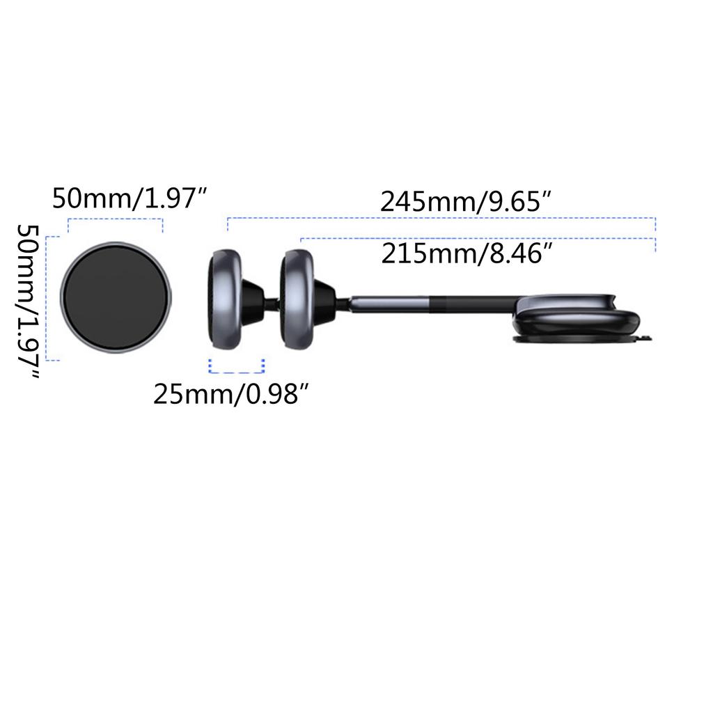 Магнитный держатель для телефона в автомобиль, крепление, регулируемая телескопическая штанга, 6 сильных магнитов, универсальный для всех устройств, крепление на приборную панель