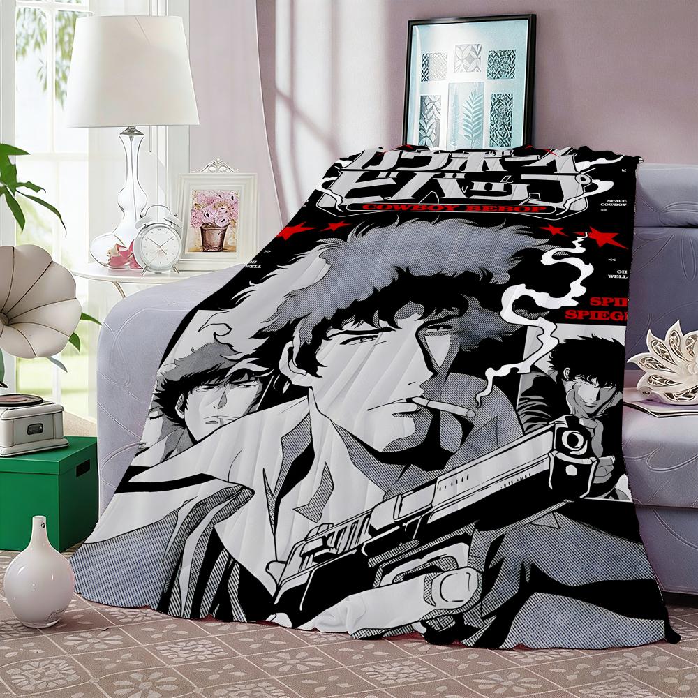 Плед Cowboy Bebop Легкий 240 г Фланелевое одеяло Мягкое, приятное для кожи Для охлаждения летом