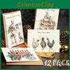 Holiday Greeting Cards Set Of 12 Christmas Cards And Envelopes With A Contemporary Style