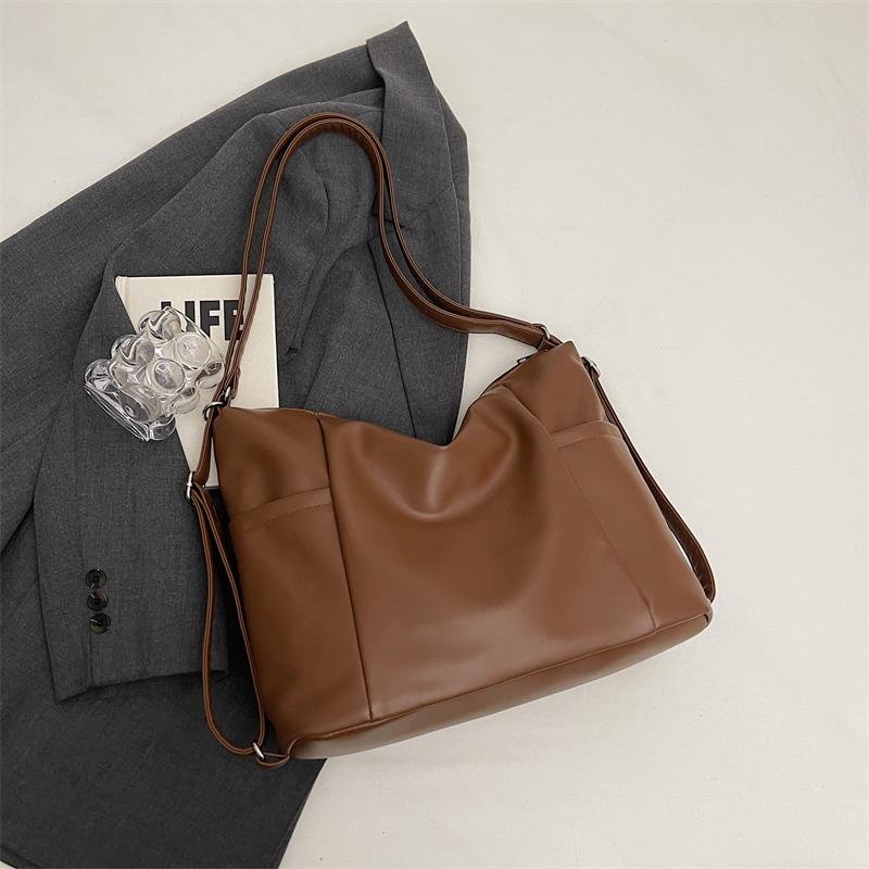 Сумка подмышку большой вместимости Женская сумка через плечо из мягкой кожи Студенческая сумка для поездок на работу